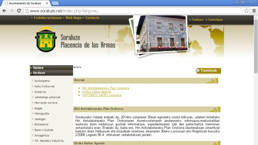 El PNV de Soraluze insta al ayuntamiento a renovar su página web