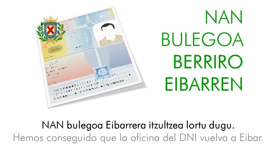 Eibarko NAN bulegoa berreskuratzea lortu du EAJk Madrilen