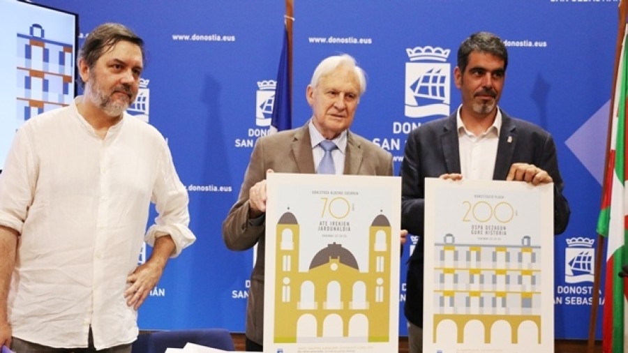 Donostiako Udalak Konstituzio Plazaren 200 urteak ospatuko ditu