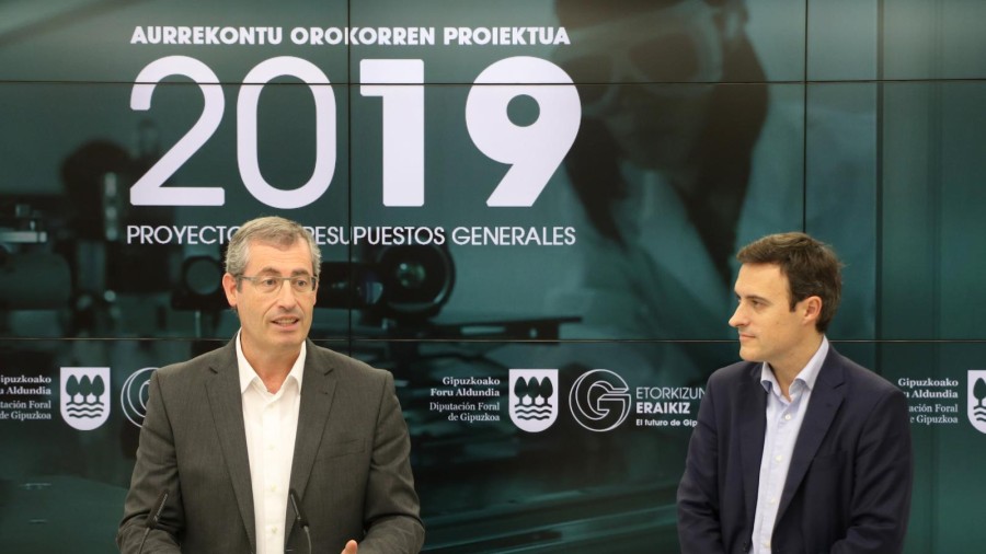 Proyectos estratégicos de futuro y política social, ejes del presupuesto 2019 de la Diputación Foral Proyectos estratégicos de futuro y política social, ejes del presupuesto 2019 de la Diputación Foral