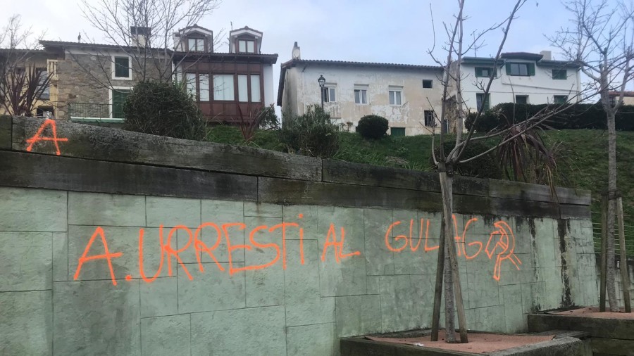 EAJ de Getaria denuncia y condena las pintadas  contra Aitor Urresti, el candidato jeltzale a la  Alcaldía