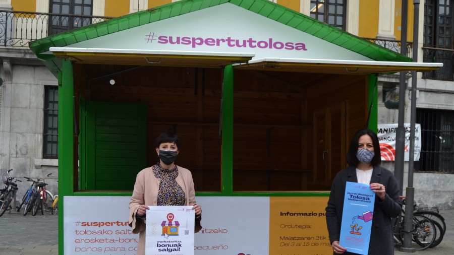 Arranca la venta de los bonos Suspertu Tolosa para revitalizar al pequeño comercio