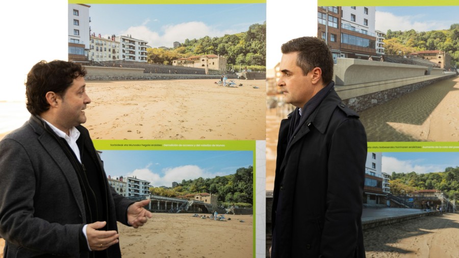 Gobierno vasco impulsa las obras para adaptar la playa de Zarautz al cambio climático 