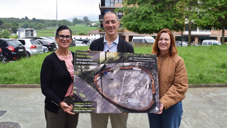 EAJ-PNV sigue ampliando los espacios deportivos de Urnieta con una nueva zona en Etxeberri