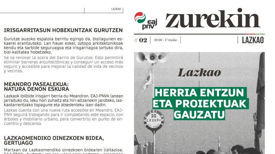 LAZKAO: Herria entzun eta proiektuak gauzatu